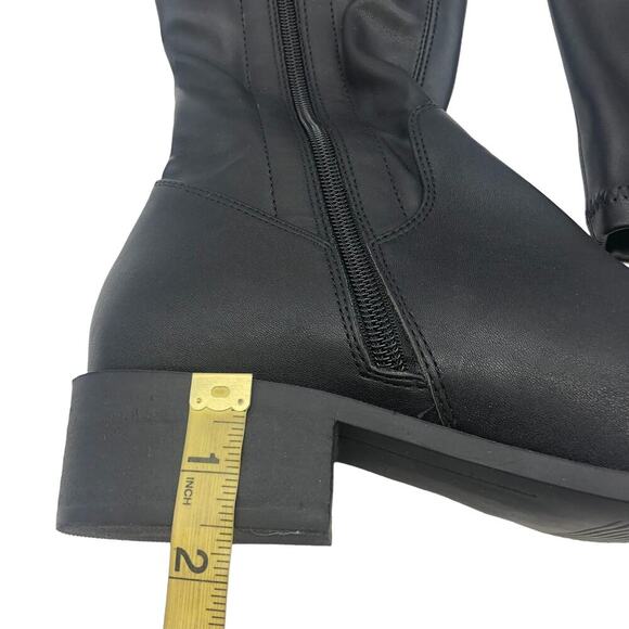 Steve Madden Womens Sadie Faux Leather Knee High Boots Black Size 9 New main image 2